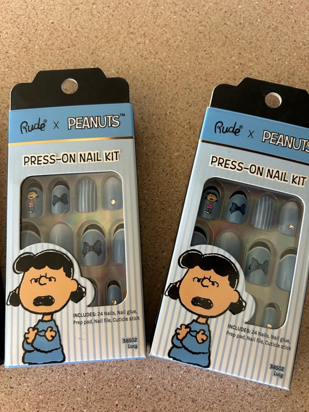 RUDE Peanuts Press-On Nail Kits — Blue & Green Character Sets-BRAND NEW (4) - Picture 3 of 3